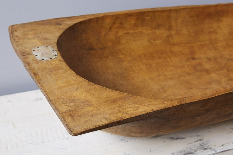 Antique Oval Dough Bowl, Large