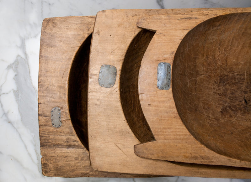 Antique Oval Dough Bowl, Large