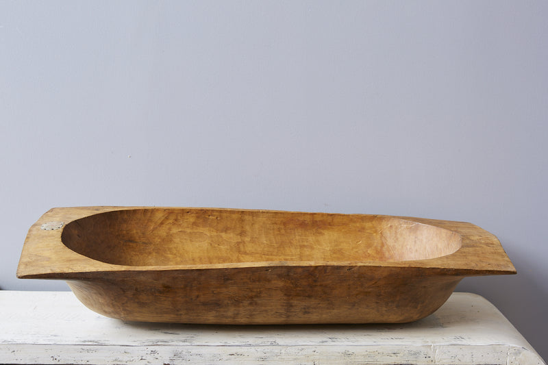 Antique Oval Dough Bowl, Large