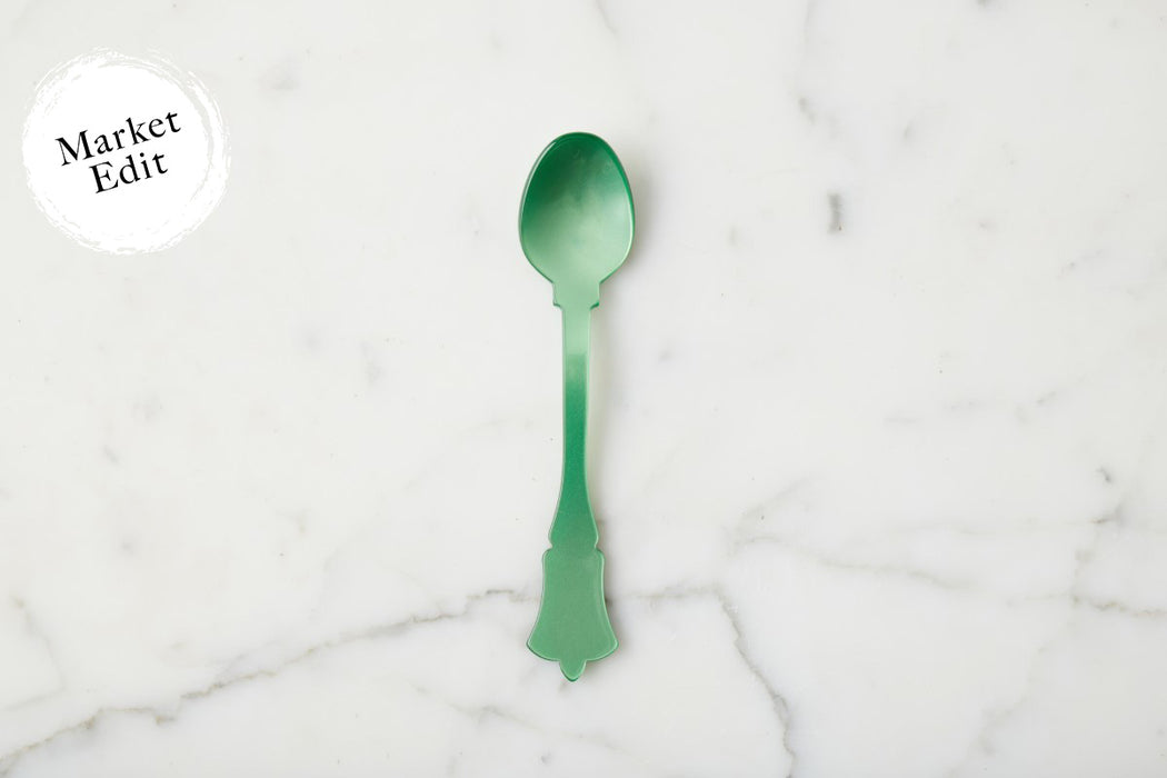Parisian Acrylic Dessert Spoon, Green