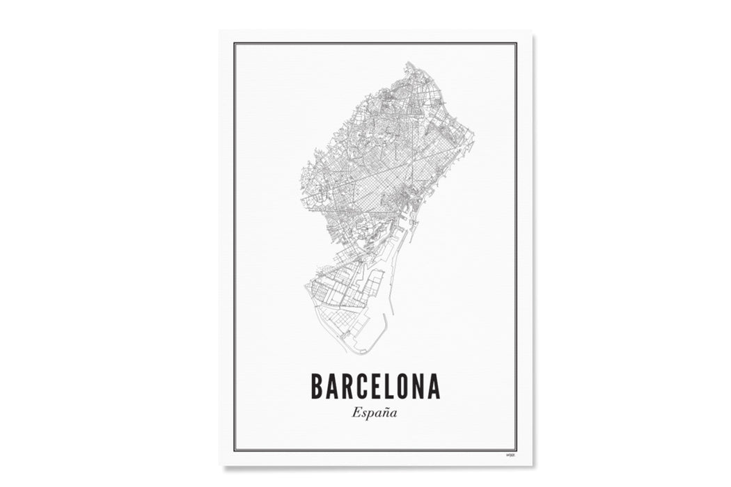 Barcelona Map 16x19.5"