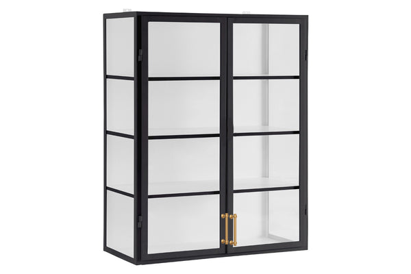 Black Wall Hanging Glass Display Cabinet, 24 — etúHOME