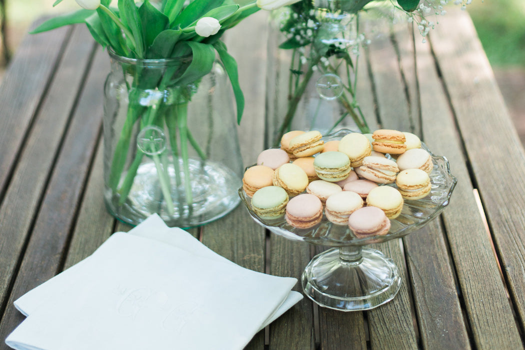 Found Glass Cake Stand, Clear