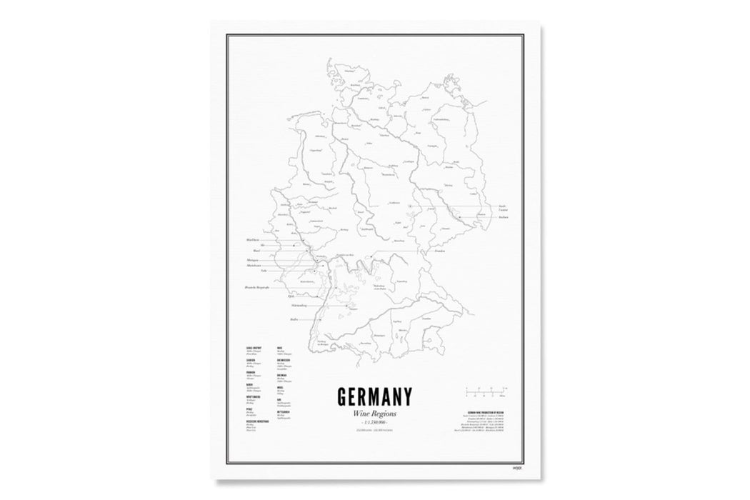 Germany Map 16x19.5"