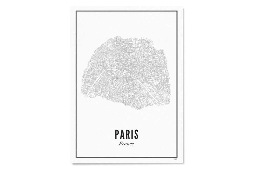 Paris Map 16x19.5"