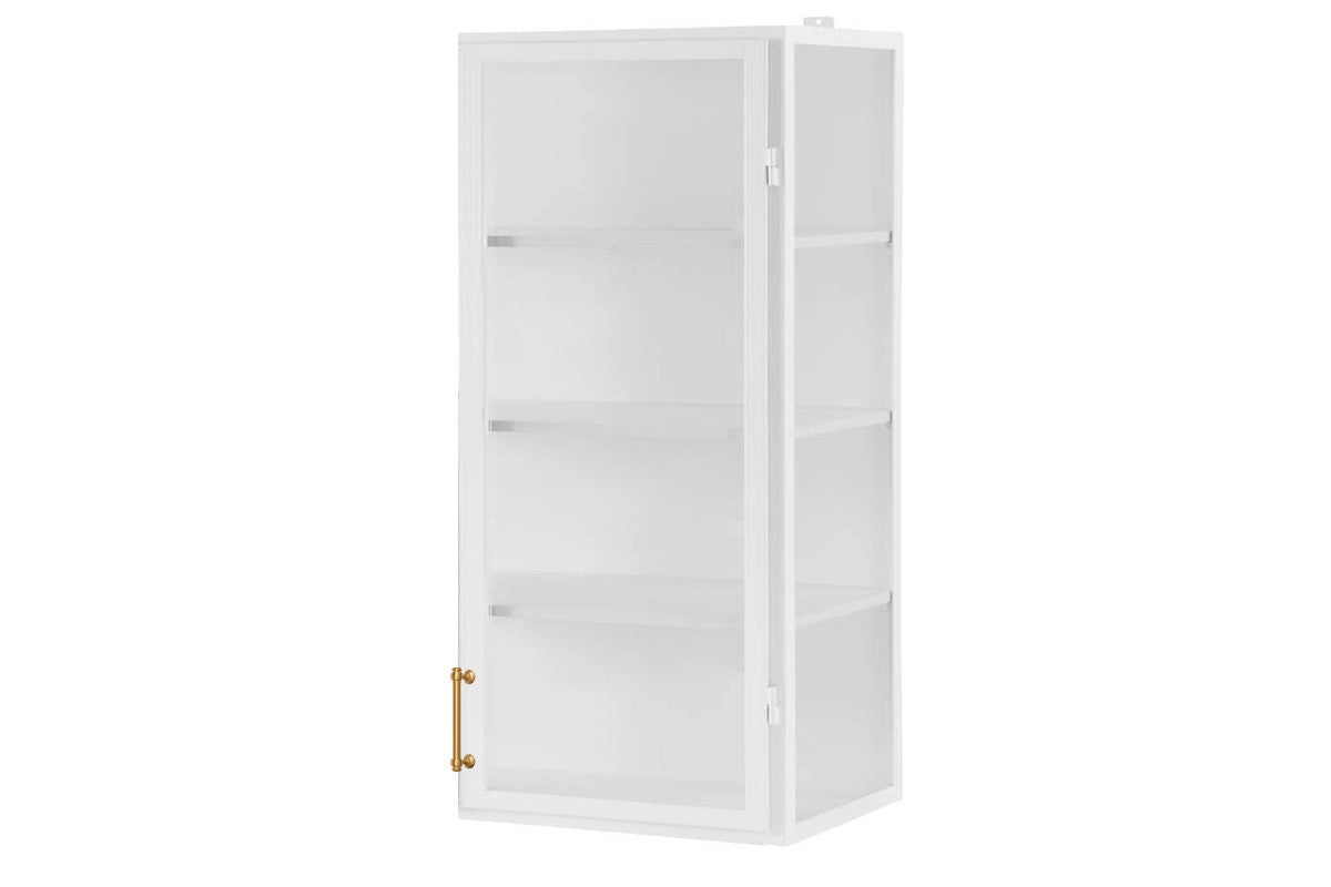 White Wall Hanging Glass Display Cabinet, 48